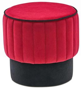 Σκαμπώ Rose Megapap βελούδινο χρώμα κόκκινο 40x40x40εκ.