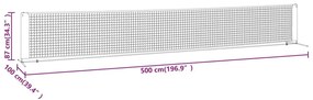 Δίχτυ Τένις Μαύρο &amp; Κόκκινο 500 x 100 x 87 εκ. από Πολυεστέρα