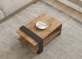 Τραπεζάκι Σαλονιού Δρυς / Ανθρακί OVA 80x55x35