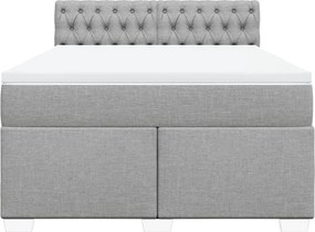 vidaXL Κρεβάτι Boxspring με Στρώμα Αν. Πράσινο 160x200εκ Υφασμάτινο