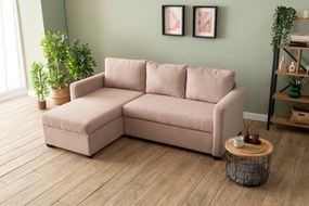 Γωνιακός Καναπές Κρεβάτι Μινκ KADO 153x236x90
