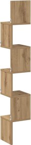 vidaXL Γωνιακό ράφι τοίχου Δρυς τεχνίτης 20x20x127,5 cm