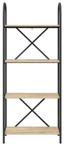 vidaXL Ράφι Βιβλίων Sonoma Δρυς 60 x 30 x 146 εκ Επεξεργασμένο ξύλο