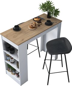 Τραπέζι Κουζίνας Καρυδιά / Λευκό JA103 120x50x100