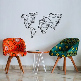 Decorative Metal Wall Accessory Suret Two Black