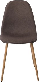 CELINA Καρέκλα Μέταλλο Βαφή Φυσικό, Ύφασμα Καφέ   4τμχ