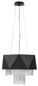 Κρεμαστό Φωτιστικό Οροφής 6xE27 Φ45cm Zuma Elstead Lighting-HK-ZUMA6-SBS-Μαύρο-Ασημί HK-ZUMA6-SBS