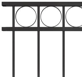 vidaXL Πάνελ Περίφραξης Ατσάλινο Μαύρο 1,7x1,2 μ.