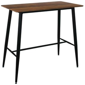 Τραπέζι BAR LAVIDA 120x60 Antique Oak, Μεταλ.Μαύρο