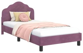 vidaXL Κρεβάτι Παιδικής Κρεβατοκάμαρας με Κεφαλάκι Μοβ 80 x 200 cm