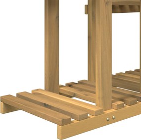 vidaXL Βάση φυτών Λευκός Χρωματισμός 123 x 25 x 78,5 εκ.