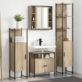 vidaXL Σετ Επίπλων Μπάνιου Άλλο 4 pcs Sonoma Δρυς 33 x 33 x 185.5 εκ