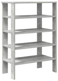 Ράφι παπουτσιών Γκρι μπετόν 61x32x87,5 cm Κατασκευασμένο ξύλο - Γκρι