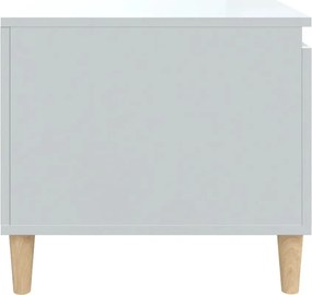 vidaXL Τραπεζάκι Σαλονιού Γυαλ. Λευκό 100x50x45 εκ. Επεξεργ. Ξύλο