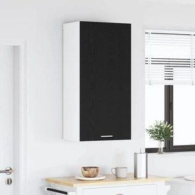 vidaXL Κρεμαστό ντουλάπι Μαύρος Δρυς και Λευκό 50 x 31 x 100 εκ.