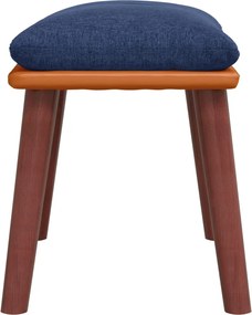 vidaXL Υποπόδιο Μπλε 45x29,5x35 εκ. Ύφασμα &amp; Συνθετικό Δέρμα
