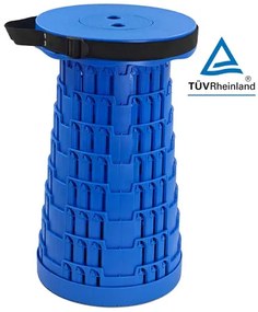 POWERTECH πτυσσόμενο καρεκλάκι HUH-0234, αντοχή έως 250kg, 25.5x45cm, μπλε