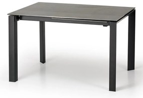 Τραπέζι Houston 289, Μαύρο, Γκρι, 76x85x120cm, 83 kg, Επιμήκυνση, Κεραμικός, Μέταλλο | Epipla1.gr