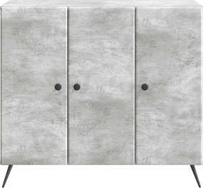 vidaXL Πλαϊνό γραφείο Γκρι Σκυροδέματος 89 x 34,5 x 80 εκ