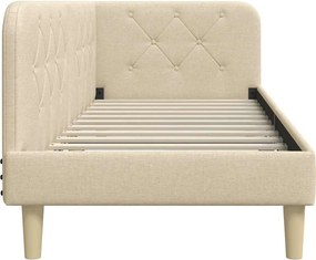 vidaXL Κρεβάτι Γωνίας Κρεμ 80 x 200 cm ύφασμα