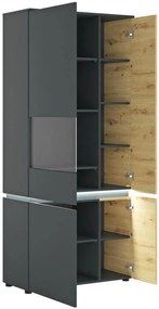 Βιτρίνα Glimmer ψηλή-Fusiko-Mavro-Αριστερή