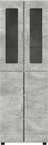 vidaXL Highboard FLORIN 60 x 35 x 182 εκ. Σκυρόδεμα Γκρι