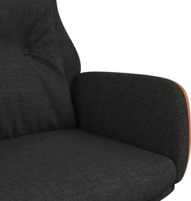 vidaXL Πολυθρόνα Relax Μαύρη από Ύφασμα και PVC