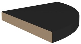 vidaXL Ράφια Τοίχου 4 τεμ. Μαύρα 35x35x3,8 εκ. από MDF