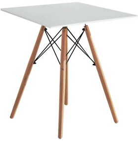 Τραπέζι RANDY Λευκό Ξύλο 70x70cm