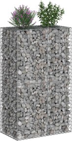 vidaXL Ανασηκωμένο κρεβάτι gabion Ασημί