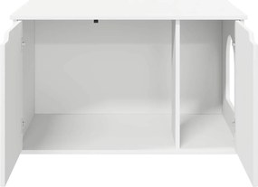 vidaXL Σπίτι Γάτας Λευκό 85 x 55 x 50,5 εκ Επεξεργασμένο ξύλο