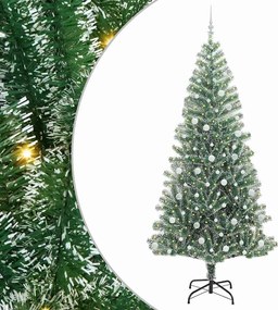 vidaXL Τεχνητό Δέντρο Χριστουγέννων με Χιόνι και Φώτα LED 240 cm