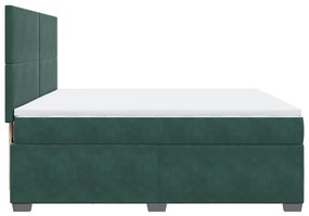 ΚΡΕΒΑΤΙ BOXSPRING ΜΕ ΣΤΡΩΜΑ ΣΚΟΥΡΟ ΠΡΑΣΙΝΟ 180X200ΕΚ. ΒΕΛΟΥΔΙΝΟ 3290975