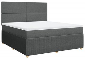 ΚΡΕΒΑΤΙ BOXSPRING ΜΕ ΣΤΡΩΜΑ ΣΚΟΥΡΟ ΓΚΡΙ 180X200 ΕΚ ΥΦΑΣΜΑΤΙΝ 3292129