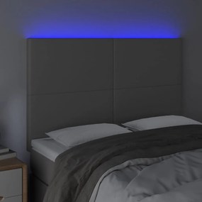 Κεφαλάρι Κρεβατιού LED Γκρι 144x5x118/128 εκ - Γκρι