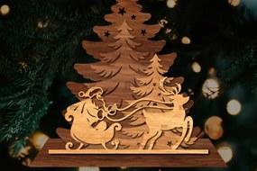 Intra απο ξύλο plywood 3mm-4mm πάχος Χριστουγεννιάτικη Σκηνή Δίασταση 15x15 cm INTRAFABR-107826923