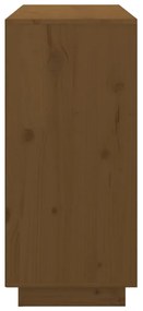 vidaXL Ντουλάπι Καφέ Μελί 111x34x75 εκ. από Μασίφ Ξύλο Πεύκου