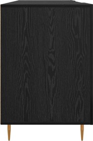 vidaXL Γραφείο με ράφι Μαύρη δρυς 140 x 50 x 75 εκ. Επεξεργασμένο ξύλο