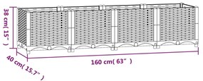 Ζαρντινιέρα 160 x 40 x 38 εκ. από Πολυπροπυλένιο - Μπλε