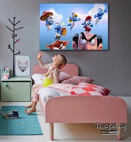 Παιδικός πίνακας σε καμβά στρουμφάκια KNV0313 65cm x 95cm
