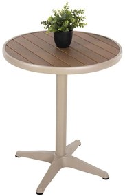 Τραπέζι Κήπου Alexa HM6086.04 Φ60x73cm Champagne-Natural