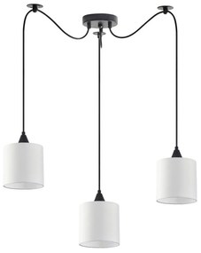 Φωτιστικό Οροφής Κρεμαστό Adept 77-9015 40x40x300 3xE27 60W White Homelighting Fabric