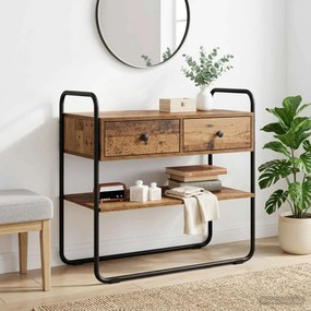 vidaXL Τραπέζι κονσόλας Παλαιωμένο ξύλο 80 x 40 x 75 εκ.
