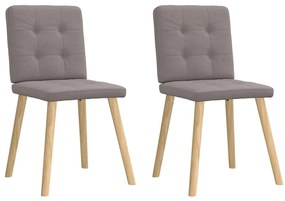 vidaXL Πολυθρόνες Τραπεζαρίας 2 τεμ. Taupe Υφασμάτινες