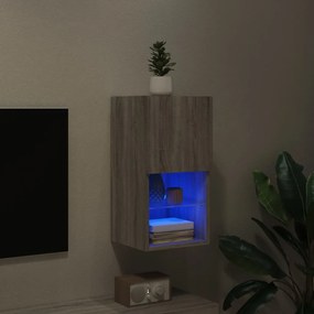 vidaXL Έπιπλο Τηλεόρασης με LED Γκρι Sonoma 30,5x30x60 εκ.