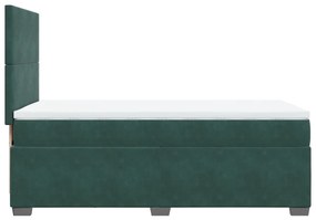 ΚΡΕΒΑΤΙ BOXSPRING ΜΕ ΣΤΡΩΜΑ ΣΚΟΥΡΟ ΠΡΑΣΙΝΟ 90X190 ΕΚ. ΒΕΛΟΥΔΙΝΟ 3293083