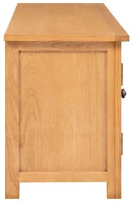 vidaXL Έπιπλο Τηλεόρασης 110 x 35 x 44 εκ. από Μασίφ Ξύλο Δρυός