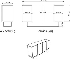 Console Diana - Travertine, Walnut Travertine
Walnut