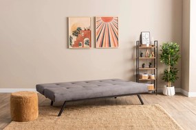 Τριθέσιος Καναπές Κρεβάτι Γκρι NILUNE 64x180x78