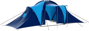 vidaXL Σκηνή Camping 9 Ατόμων Σκούρο Μπλε / Μπλε Υφασμάτινη